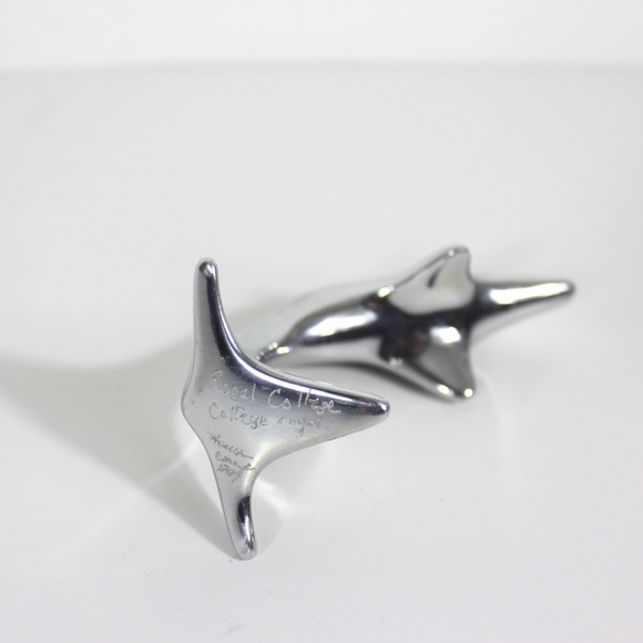 Mid Century Modern Hoselton Canada Aluminum Dolphin Sculpture Modernist Figurine - Picture 7 of 8